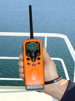 handheld VHF emgergency radio for a boat