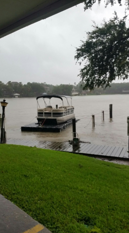 Jet Dock surviving hurricane Harvey in Houston, TX