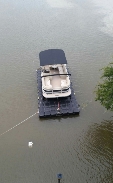Hurricane Harvey Jet Dock boat lift