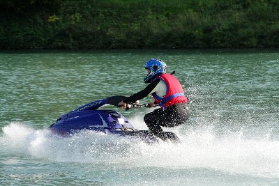 jet skiing during the summer