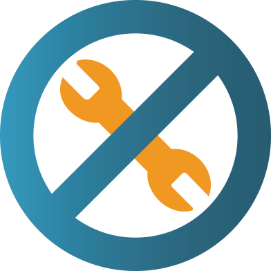 maintenance free boat lifts symbol with wrench