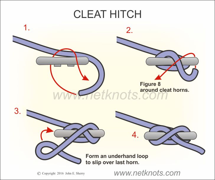 How To Tie Knots For Boating Discover Boating Knots Including The Cleat Hitch More Jetdock