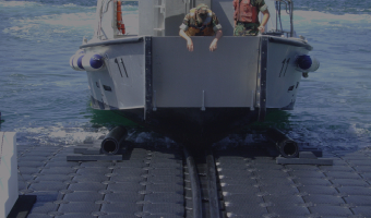 Military docks for boat docking