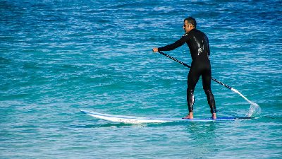 paddleboarding in the summer